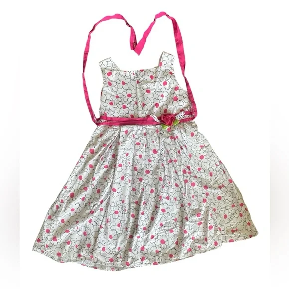 Dollie & Me Girls Floral Print Dress with Pink Highlights - Picture 1 of 4